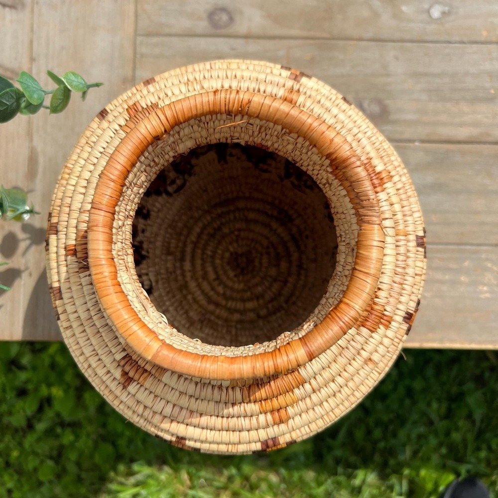 Vintage Coiled Hand-Woven Vase - Picture 7 of 8